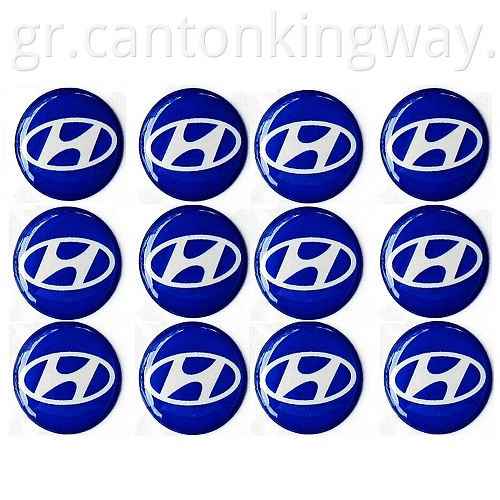 Car Hyundai Logo Resin Stickers Plastic Labels Epoxy Badges S